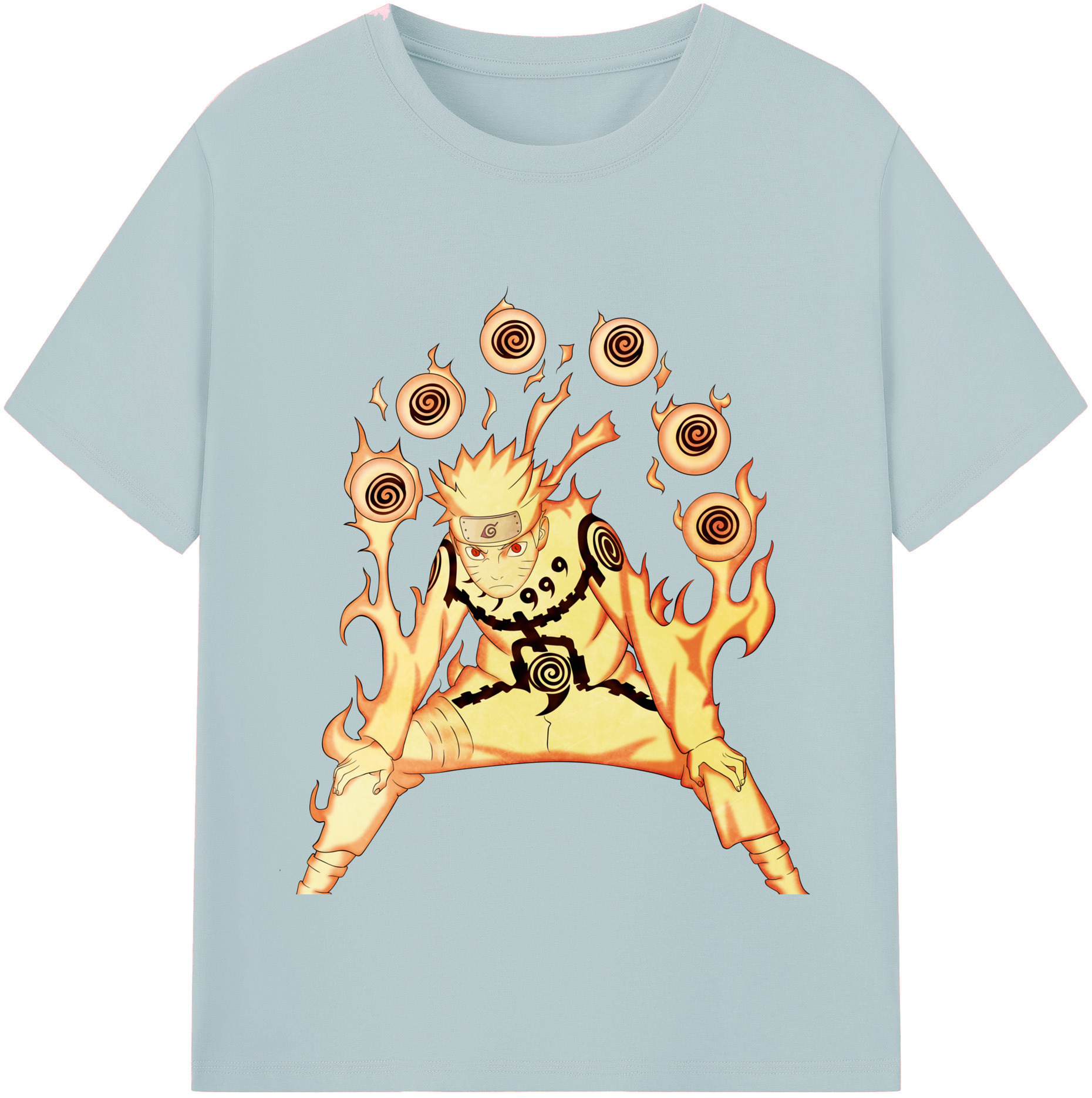 （画像用） NARUTO -ナルト- うずまき ナルト Uzumaki Naruto 綿100％半袖Tシャツ（フロントプリント）